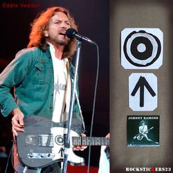 Eddie Vedder guitar stickers Fender Telecaster Pearl Jam, The Who, Johnny Ramone