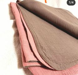 Soft muslin throw blanket, double-sided muslin bedspread, 4 layers muslin blanket
