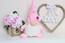 Plush Flower Gnome / Large soft stuffed toy / Birthday gift for friend