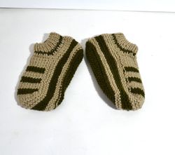 HandKnitt Bed Socks Wool Handmade Knit Slippers Handmade Slippers Handknitted Crochet Slippers by OlivKan