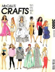 PDF Copy Vintage Sewing Pattern MC Calls 3880 Clothes fo Dolls 11 1/2 inch