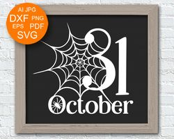 31 October sign Halloween wall art Digital downloads clipart