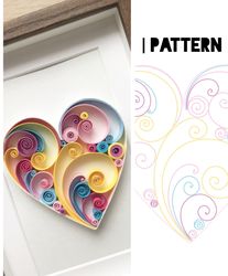 Quilling heart - Printable pattern for Quilling - DIY - Template