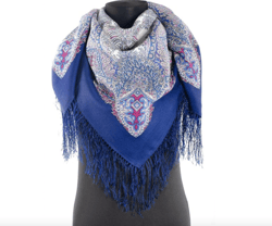 Authentic Pavlovo Posad  shawl - Souvenir, Size 89x89cm/36x36"