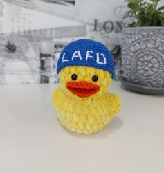 Quackity duck LAFD Beanie Inspired - MGYT Duck Crochet Plush Toy