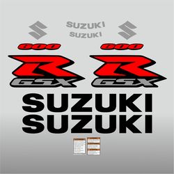 Graphic vinyl decals for Suzuki GSX-R 600 motorcycle 2006-2007 bike stickers handmade
