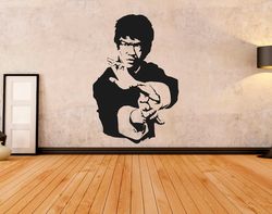 Bruce Lee The Great Hong Kong And American Film Actor Martial Art, Master Of Martial Arts Wall Sticker Vinyl Decal Mural