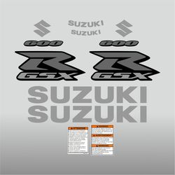 Graphic vinyl decals for Suzuki GSX-R 600 motorcycle 2008-2010 bike stickers handmade