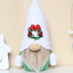 Christmas Gnome Wreath / Holiday Gnome / Mistletoe Gnome