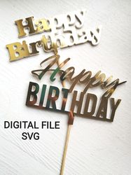 Birthday Topper cake template SVG