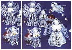 digital | vintage crochet pattern christmas pattern | crochet pattern angels | english pdf template