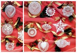 digital | vintage crochet pattern christmas pattern | crochet pattern christmas romance ornaments | english pdf template