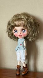 Reroot for blythe doll, wig blythe, mohair  wig.