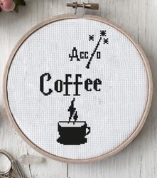 Kitchen Cross Stitch, Modern coffee cross stitch