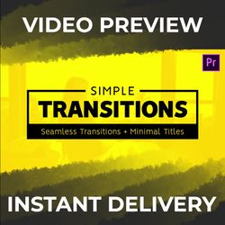425 Seamless Transitions and 50 Minimal Titles for Premiere Pro. Sound Effects