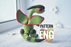Flygon Pokemon, PDF English crochet pattern