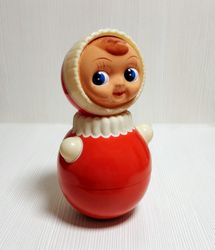 Vintage Soviet Musical Doll Roly Poly. Russian Doll Anime