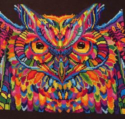 Rainbow bird cross stitch pattern, Animals cross stitch