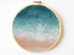 Ocean cross stitch pattern,  Landscape cross stitch