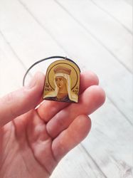 Saint Alexandra | Icon pendant | Icon necklace | Miniature icon | Catholic icon | Orthodox icon | Byzantine icon