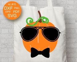 Pumpkin sunglasses clipart Thanksgiving Halloween wall art Digital downloads files png pdf svg