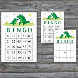 Crazy Crocodile bingo cards,Crocodile bingo game,Alligator printable bingo cards,60 Bingo Cards,INSTANT DOWNLOAD--345