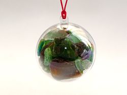 Christmas tree toy ball to decorate your home stone sea glass Lake Baikal