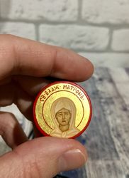 Saint Matrona of Moscow | Icon pendant | Icon necklace | Wooden pendant | Jewelry icon | Orthodox Icon | Christian saint
