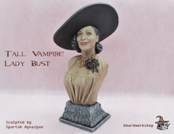 10 cm Lady Dimitrescu Resident Evil fanart bust
