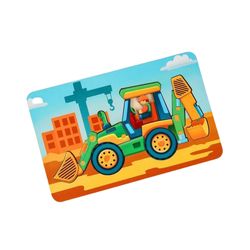 Wooden Puzzle - tractor, Toddler Toys Age 3 4 5 year, Wood Montessori transport Stack Board game, Waldorf preschool toy