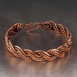 Copper wire wrapped bracelet for woman Unique artisan copper jewelry Jewelry is filled with powerful positive energy