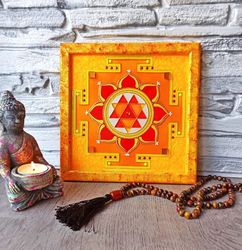 Handpainted Durga Yantra Vedic astrology Meditation Yoga Joytish Vastu Tantra