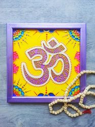 Om symbol Mandala Meditation Spiritual Sacred geometry AUM painting Yoga Gift