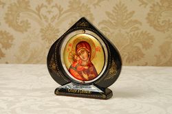 Hand Painted Orthodox Icon Virgin Mary Theotokos collectible religious art gift