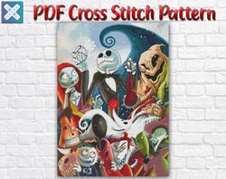 Jack And Sally Cross Stitch Pattern / Nightmare Before Christmas Cross Stitch Pattern / Halloween Printable PDF Chart