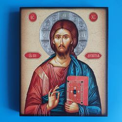 Jesus Christ icon | Orthodox blessed icon of Jesus | good quality wooden icon  6.2x5" free shipping
