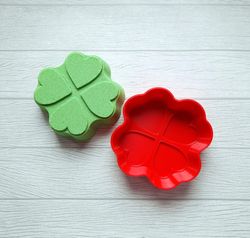 CLOVER BATH BOMB MOLD STL file for 3D Printing