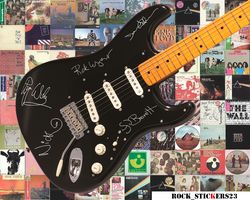 George Roger Waters, David Jon Gilmour, Syd Barrett, Richard William Wright stickers Signature autographs