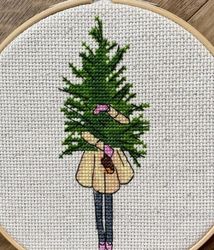 Mini Pine Trees Cross Stitch Pattern