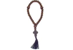 wooden rosary beads handcrafted in russia, wood rosaries on cord, 30 wood beads rosary, chotki