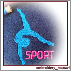 sport gymnast digital machine embroidery design