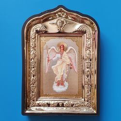 Angel the Keeper Orthodox plastic icon with a hang hole blessed icon 5.5x3.9" free shipping