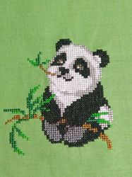 Small panda. Machine embroidery design. Cross stitch. Children's design.Computer embroidery. Digital file