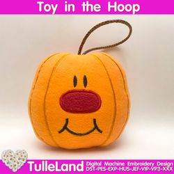 Halloween Pumpkin Toy in The Hoop ITH Pattern Machine embroidery design