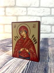 Virgin Mary | Hand painted icon | Orthodox icon | Religious icon | Christian supplies | Orthodox gift | Holy Icon