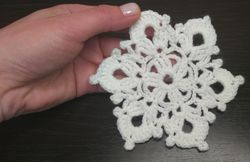 Crochet snowflake pattern, crochet doily, crochet christmas, crochet ornament pattern