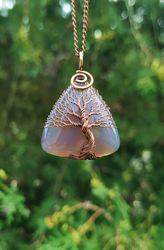 Mother Of The Bride Gift From Daughter, Wedding Gift For Mom, Wire Wrap Tree Of Life Pendant, Wedding Day Gift For Mom