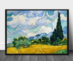 Landscape Van Gogh digital download, Van Gogh printable art, Wall art  famous painting