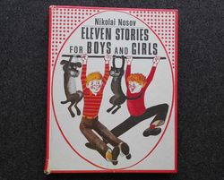 Nikolai Nosov Eleven stories for boys and girls Rare book Soviet Literature children book in English Vintage illustrated