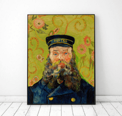 Postman Van Gogh Wall Art Printable, Vintage Portrait Picture Decor digital download